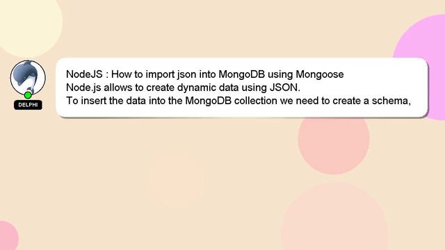 NodeJS : How to import json into MongoDB using Mongoose смотреть онлайн