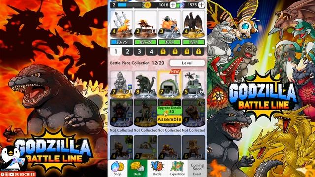 All Battle pieces reviewed in GODZILLA BATTLE LINE All Godzilla unit Gameplay 哥斯拉战线 ゴジラバトルライン смотреть онлайн