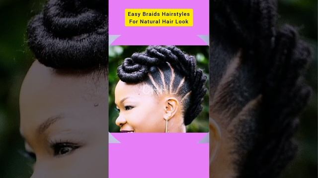 Easy Braids Hairstyles For Natural Hair Look | Ponytail Braids | African Braids смотреть онлайн