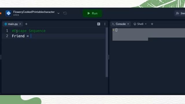 Escape sequence - python смотреть онлайн