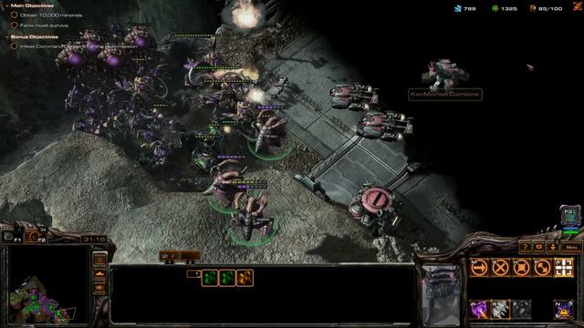 Starcraft Brood War Mass Recall 8 0 1 Zerg Campaign (Mission 3. The Kel Morian Combine) смотреть онлайн