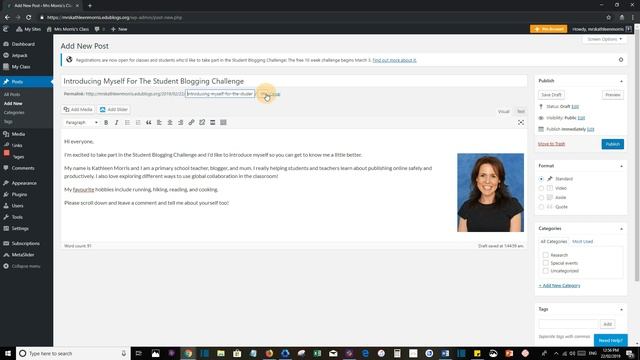 How To Edit Your Blog Post Permalink | Edublogs | CampusPress | WordPress смотреть онлайн