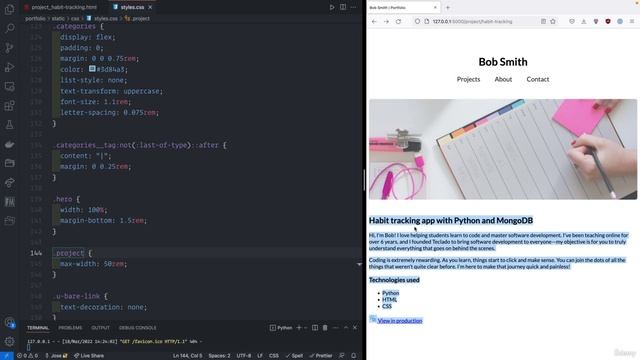 12 - Project 3 Portfolio - 009 Creating the individual project pages смотреть онлайн