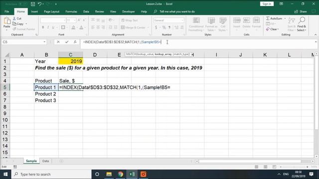 One-Minute Excel Lessons: Index Match Lesson смотреть онлайн