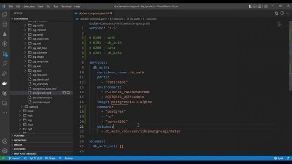 Урок 17. Как поменять основной порт, базы данных PostgreSQL в docker-compose.