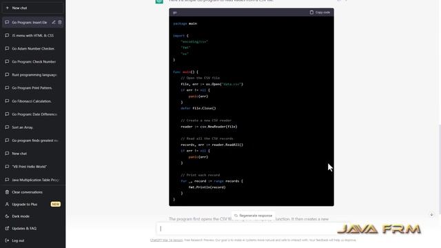 How to read values from CSV file in Golang 1.20 смотреть онлайн