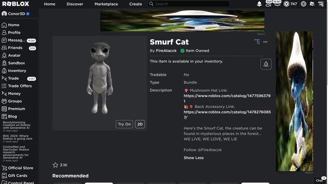 [FREE ITEM/LIMITED TIME ONLY] How to get the SMURF CAT BUNDLE | Roblox смотреть онлайн