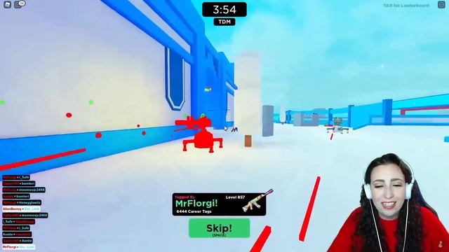 Playing against Not_Liink - On her stream (Roblox Big Paintball) смотреть онлайн