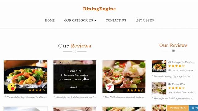 DiningEngine Restaurant, Cafe and Bistro WordPress Theme смотреть онлайн