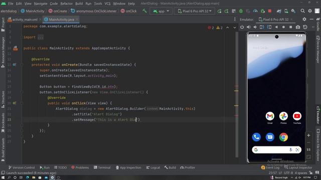 How to create alert dialog in android | Android Studio смотреть онлайн