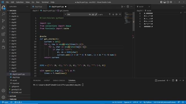 Day 24: Blizzard Basin [AOC2022 Python] смотреть онлайн