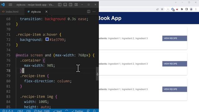 HTML CSS JavaScript Project - Recipe Book App смотреть онлайн