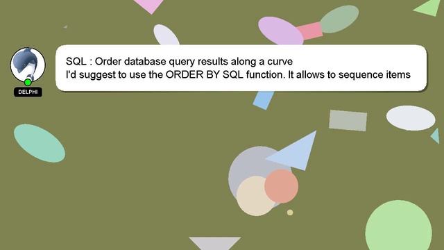 SQL : Order database query results along a curve смотреть онлайн