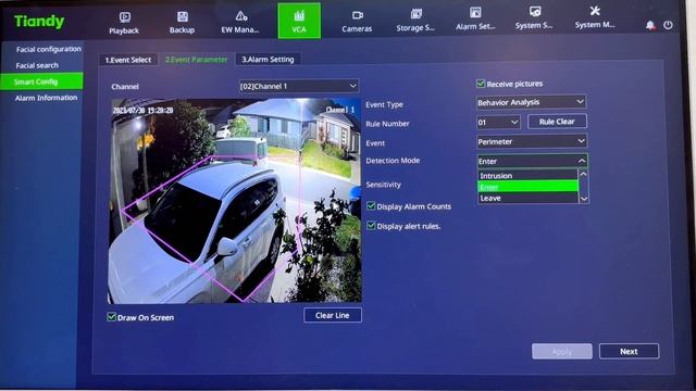 How to set VCA on Tiandy NVR - IP Camera смотреть онлайн