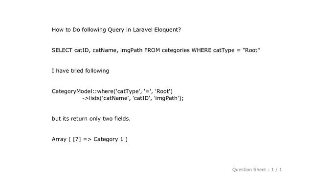 MySQL : How to Select Certain Fields in Laravel Eloquent? смотреть онлайн