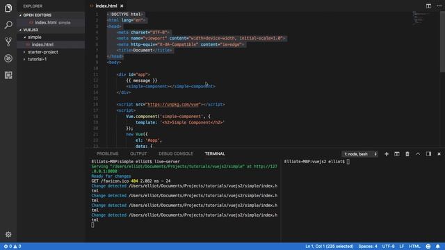 VueJS Simple Components Tutorial смотреть онлайн