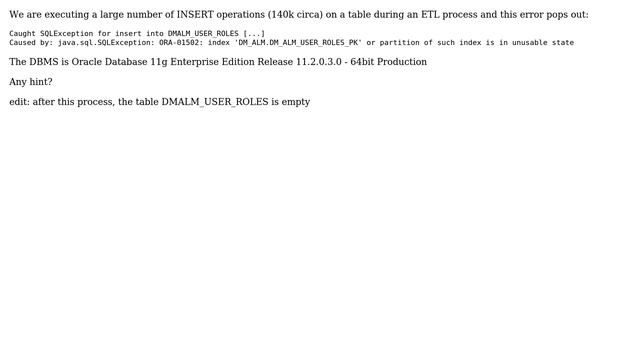 Databases: Unusable index on PK - Oracle DBMS (2 Solutions!!) смотреть онлайн