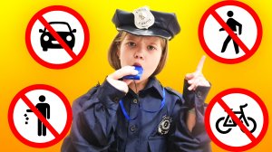 Лера и полицейский рассказывают детям правила поведения на улице.