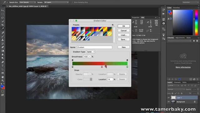 الدرس السابع والعشرون تدريجات الألوان Adobe Photoshop CC 2015 смотреть онлайн