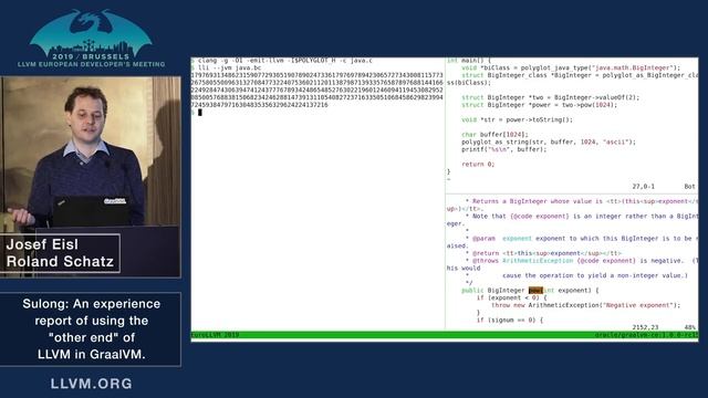 2019 EuroLLVM Developers’ Meeting: R. Schatz & J. Eisl “Sulong: An experience report of using ...” смотреть онлайн