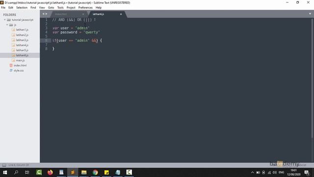 Tutorial Javascript untuk Pemula #19 Operator Logika смотреть онлайн