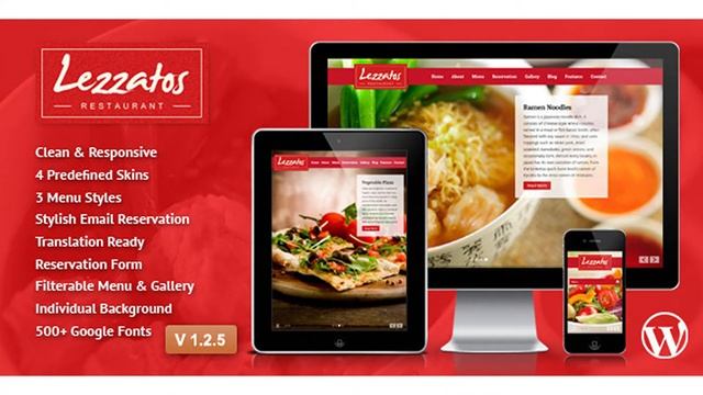 Lezzatos: Restaurant Responsive Wordpress Theme | Themeforest Website Templates and Themes смотреть онлайн