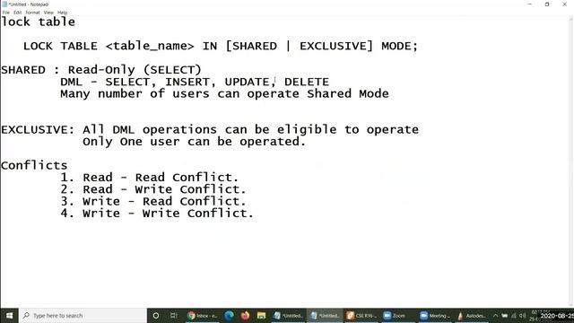 DBMS Concurrency using Locks смотреть онлайн
