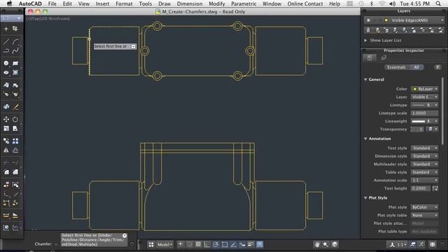 AutoCAD for Mac: Create an Angled Corner смотреть онлайн