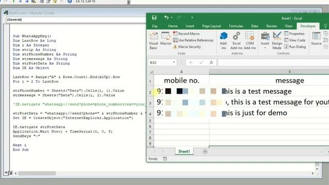 Send Unlimited messages from EXCEL to Whatsapp automatically | एक्सेल से व्हात्सप्प पर मेसेज भेजें смотреть онлайн