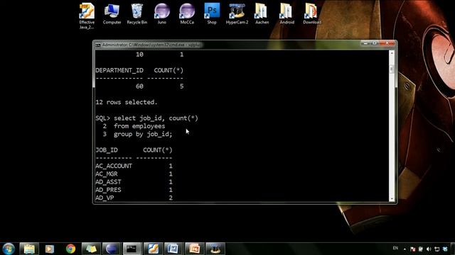 ORACLE SQL 17: Group by смотреть онлайн