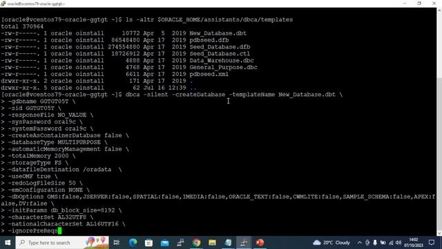 Oracle database creation using DBCA in silent mode смотреть онлайн