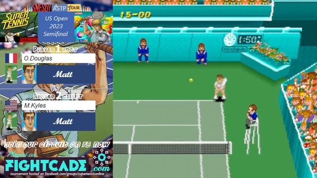 Douglas vs Kyles - Semifinal - US Open 23 - Super Tennis SNES Online смотреть онлайн