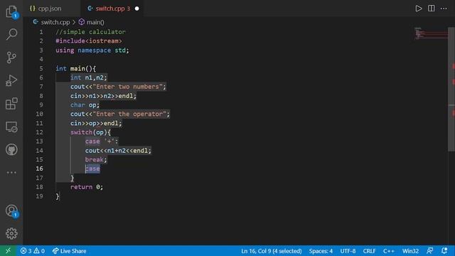 Switch case statements | Video 5.6 | Introduction to C++ смотреть онлайн