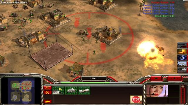 CHINA Nuke - Command & Conquer Generals Zero Hour - Free-For-All - 4 HARD Gameplay смотреть онлайн
