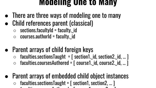 Modeling one to many relations in MongoDB cs5200 sp20 10109 смотреть онлайн