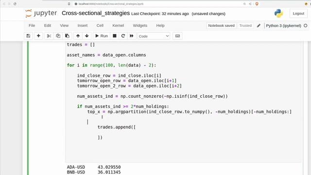Cross-Sectional backtests in python смотреть онлайн