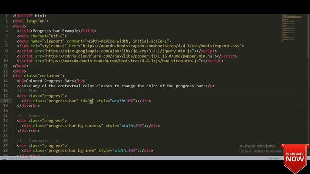 Bootstrap progress bar program with live output | Classes of bootstrap progress bar (Hindi) смотреть онлайн