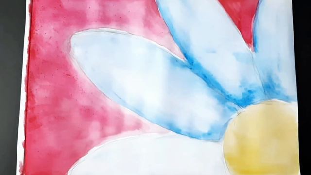 Big Blue Flower Painting  || Watercolor Painting || ATG #Flowerpainting #Blueflower