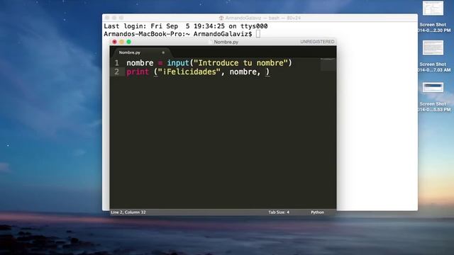 M1 - Crear un archivo de Python y ejecutar desde la terminal смотреть онлайн
