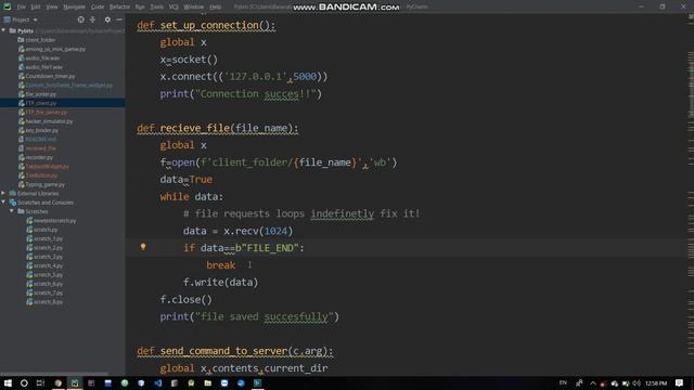 Sending and Receiving files using sockets in Python ( Tamil ) | FTP file server in Python смотреть онлайн