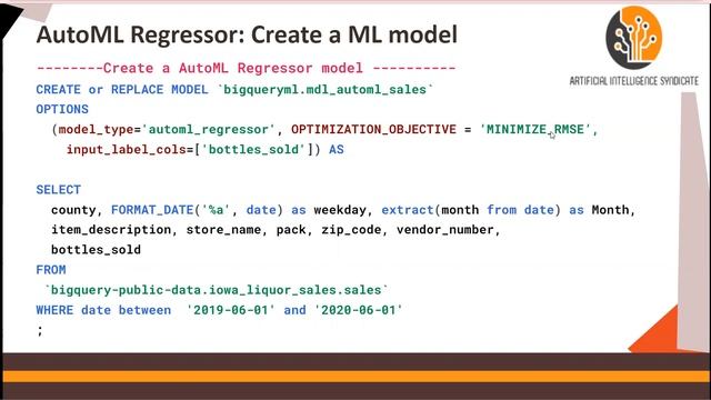 BigQuery Machine Learning - AutoML Regressor- Do it yourself tutorials - DIY#18 смотреть онлайн