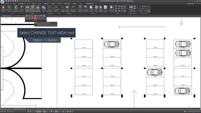 GstarCAD2020 - Express tools - Block Tools смотреть онлайн