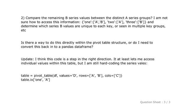 Pandas : Filtering and selecting from pivot tables made with python pandas смотреть онлайн