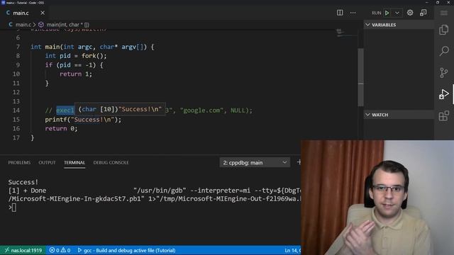 Executing commands in C смотреть онлайн