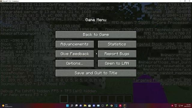 Minecraft FPS TEST ON AMD Ryzen 7 5800X l AMD Radeon RX 6700 XT l 32GB RAM l 1.18.2 OptiFine HD U H смотреть онлайн