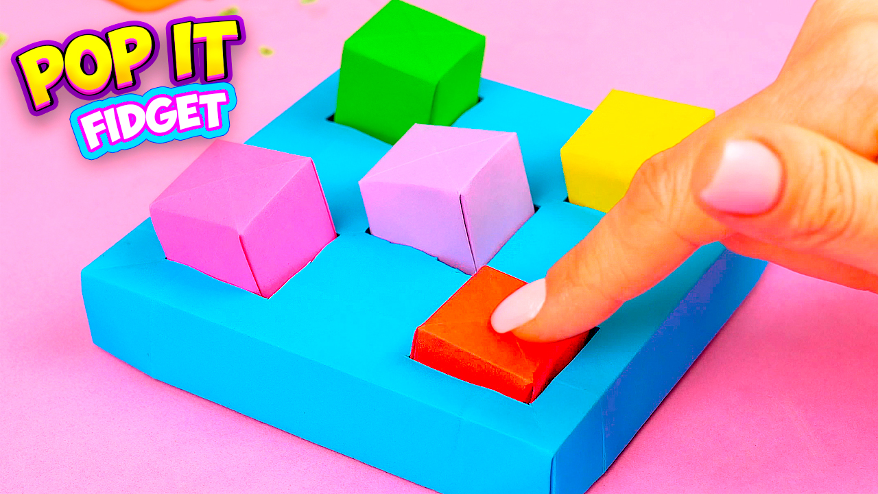 Как сделать Оригами Игрушку Антистресс из бумаги без клея Поп ит своими руками смотреть онлайн