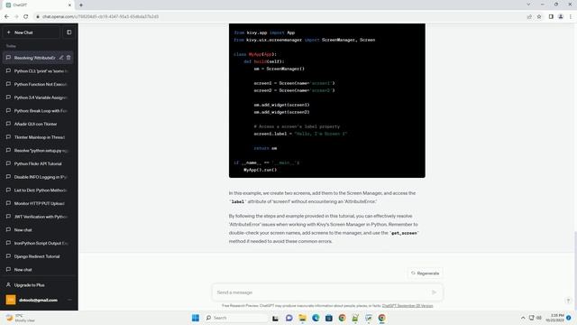 Python Kivy Screen Manager AttributeError смотреть онлайн