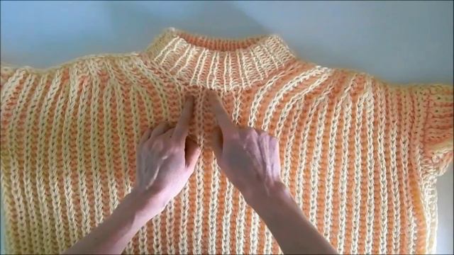 How to knit a very simple oversized sweater for beginners - overview смотреть онлайн