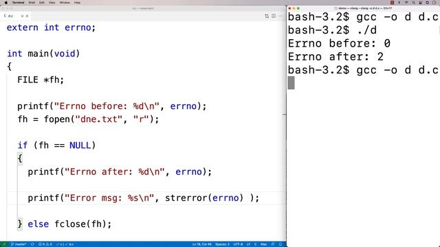 Error Handling | C Programming Tutorial смотреть онлайн