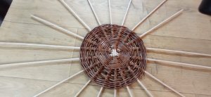 МК. Плоская Корзинка из бумажной лозы. Дно. Часть 1. #139(1)